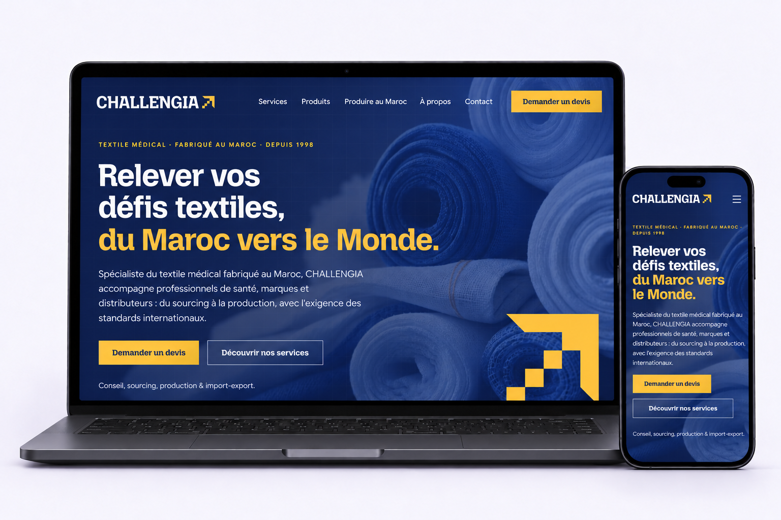 Capture d'écran du projet Challengia