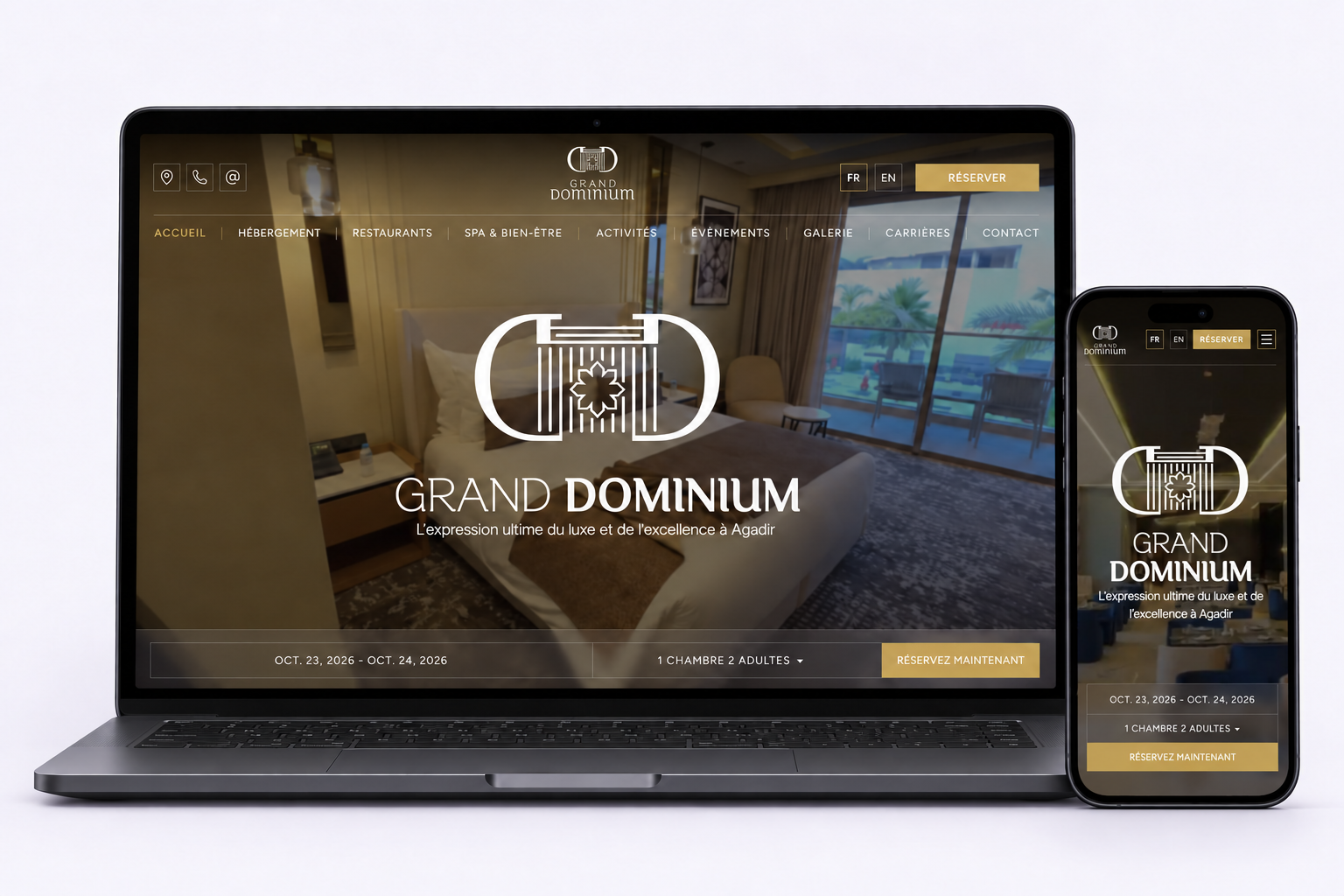 Capture d'écran du projet Grand Dominium Agadir